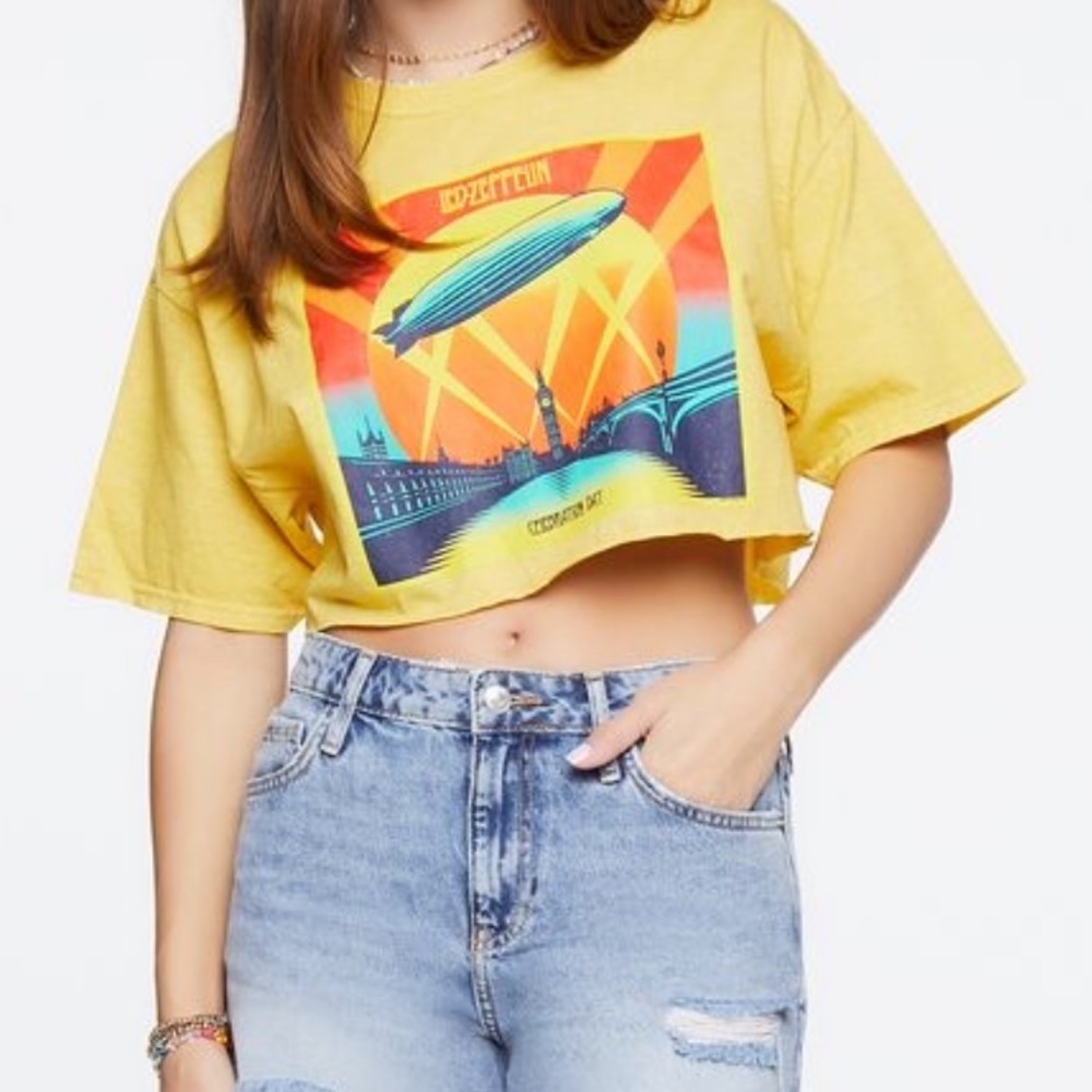 Forever 21 ‘Led Zeppelin’ Crop Top